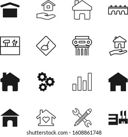 construction vector icon set such as: tower, road, support, main, clock, love, team, bridge, market, fix, pen, new, column, wheel, editable, heart, history, exterior, data, style, mechanical, roman