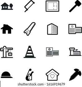 construction vector icon set such as: obstacle, travel, passenger, rope, aviation, organic, weight, architect, store, build, romance, garden, fly, office, skill, tree, site, street, hook, floor