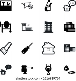 construction vector icon set such as: hospitalization, concrete-mixer, sharp, people, load, doctor, green, hand, barrow, train, cut, station, worker, drawing, land, tower, farm, bus, cube, airplane - Powered by Shutterstock - Get 15% off with code: PIKWIZARD15