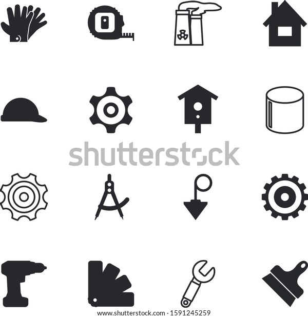 construction vector icon set such as: head, drain,\
homemade, key, fabric, glove, hard, designer, ecology, property,\
vertical, plastering, pencil, contractor, garden, price, divider,\
bob, layout