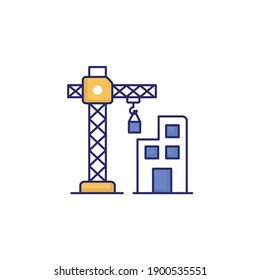 Ilustración de estilo de icono del vector de construcción. Archivo EPS 10