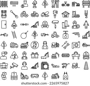 Construction vector icons, architecture icons pack, construction icons set, engineering pack, Construction building icons set, collection of Construction, flat 
