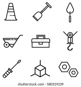 construction vector icons set, illustration EPS10