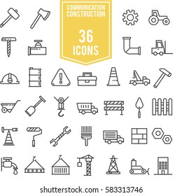 construction vector icons set, illustration EPS10