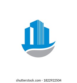 Vector de construcción, logotipo inmobiliario