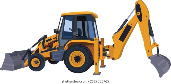 construction vehicle Bulldozer digger Illustration 