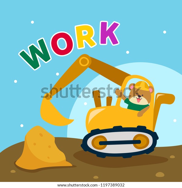 Construction vehicle cartoon\
illustration