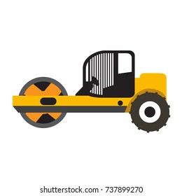 Construction vehicle icon isolated on white background, Vector illustration