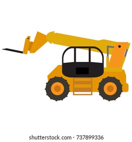 Construction vehicle icon isolated on white background, Vector illustration