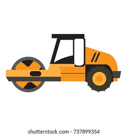 Construction vehicle icon isolated on white background, Vector illustration