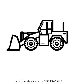 construction vehicle icon vector template 