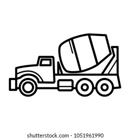 construction vehicle icon vector template 