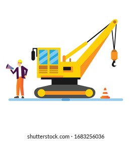 construction vehicle on outdoor projects 