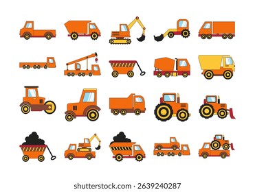 Construction Vehicle Transport Element Set