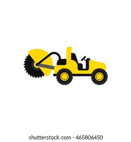 Construction vehicle/ transportation icon in flat style
