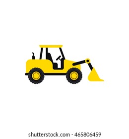 Construction vehicle/ transportation icon in flat style