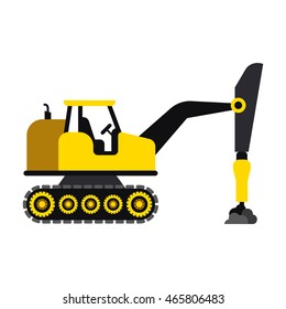 Construction vehicle/ transportation icon in flat style