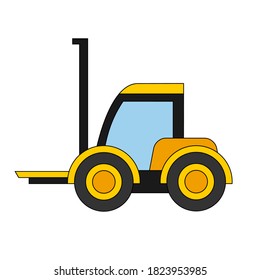Construction Vehicle Vector Design Illustration