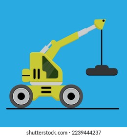 ilustración vectorial de vehículo de construcción adecuada para icono o mascota