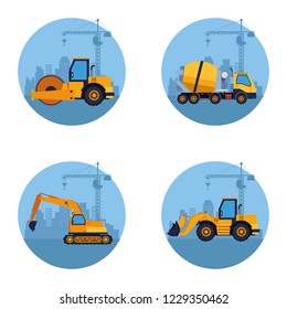 construction vehicles cartoon