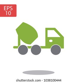 construction vehicles icons, linear style