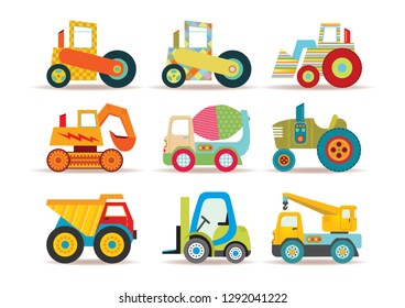 Construction Vehicles Trucks Stock Vector (Royalty Free) 1292041222 ...