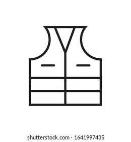 construction vest accesory isolated line style vector illustration design