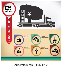 Construction vintage icons,vector