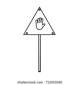 construction warning sign  businessman vector illustration