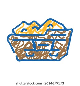 construction waste container doodle icon sketch vector. construction waste container sign. isolated symbol illustration