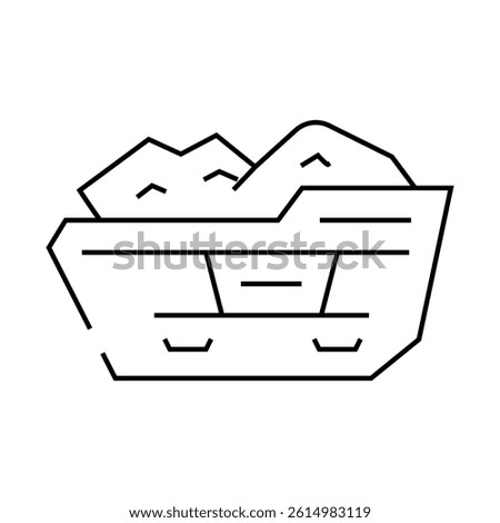 construction waste container line icon vector. construction waste container sign. isolated contour symbol black illustration
