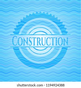 Construction water wave badge.