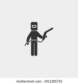 Construction welder vector icon illustration sign