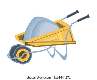 construction wheelbarrow icon