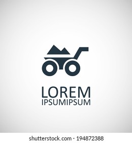 construction wheelbarrow icon