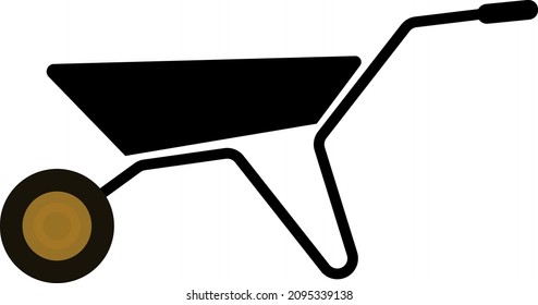 Construction wheelbarrow icon vector illustration