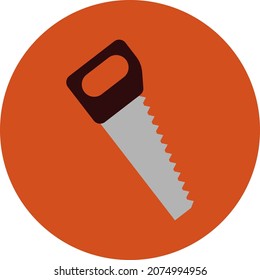 Cortador de madera de construcción, ilustración, vector, sobre fondo blanco.
