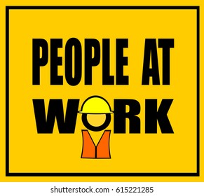 construction work design with hard hat and vest