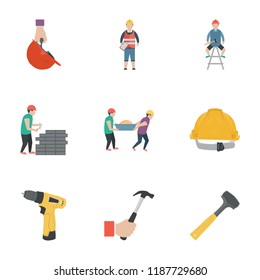 
Construction Work Flat Icons 
