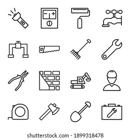 Construction Work Tools Icon Icon.