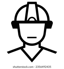 Construction worke vector simple icon