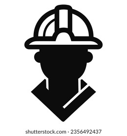 Construction worke vector simple icon