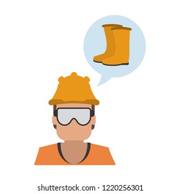 Construction worker avatar and boots