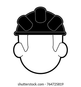 Construction worker avatar cartoon