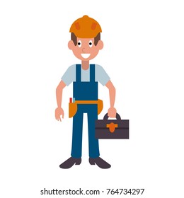 Construction worker avatar cartoon
