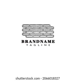 construction worker brick cartoon logo icon design template black modern isolated illustration