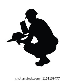 Construction worker carrying tools building material on hands vector silhouette. Painter work adaptation. Delivery service moving transport, workers carry vector. Worker with helmet