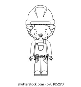 Construction worker cartoon