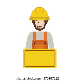 Construction worker cartoon