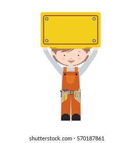 Construction worker cartoon